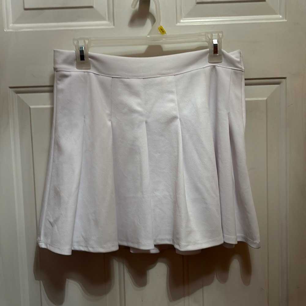 White skater skirt